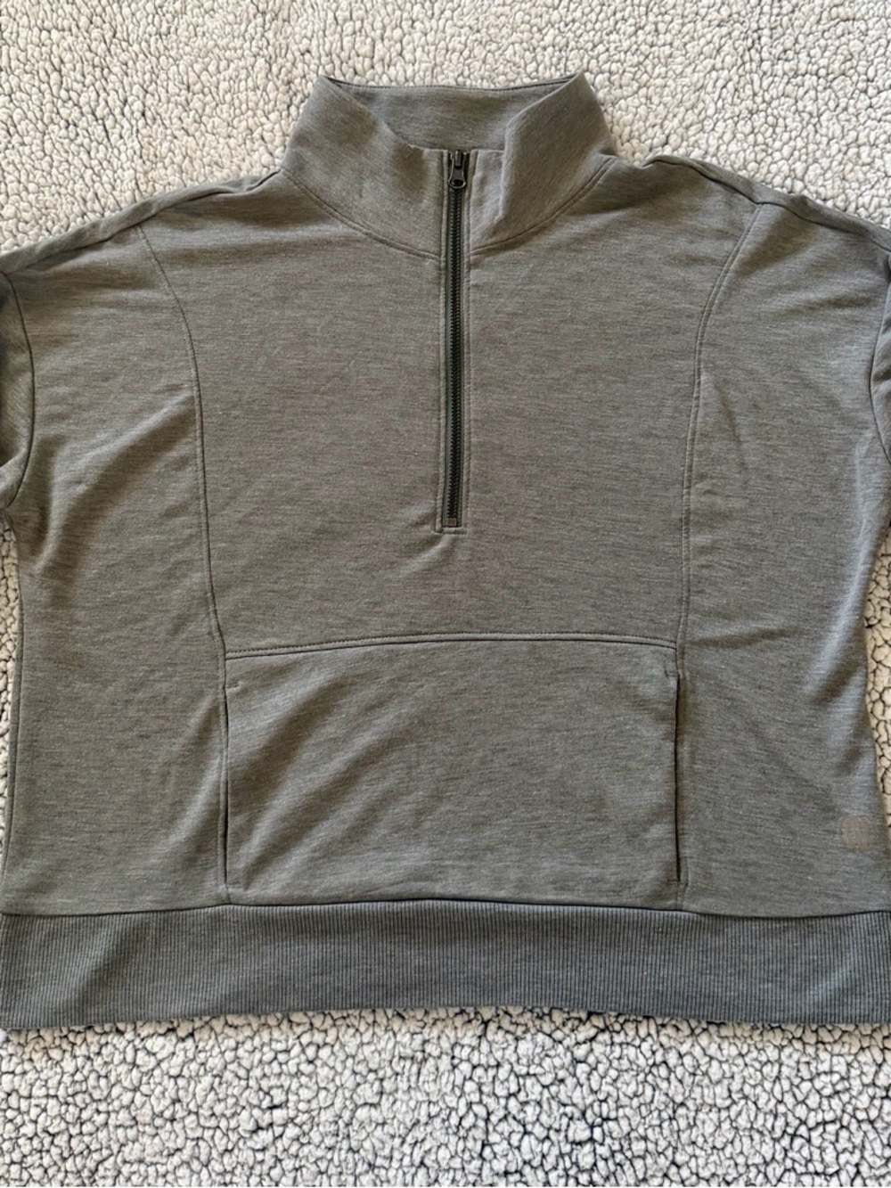 Women’s Half-Zip Pullover Sweater - Grey